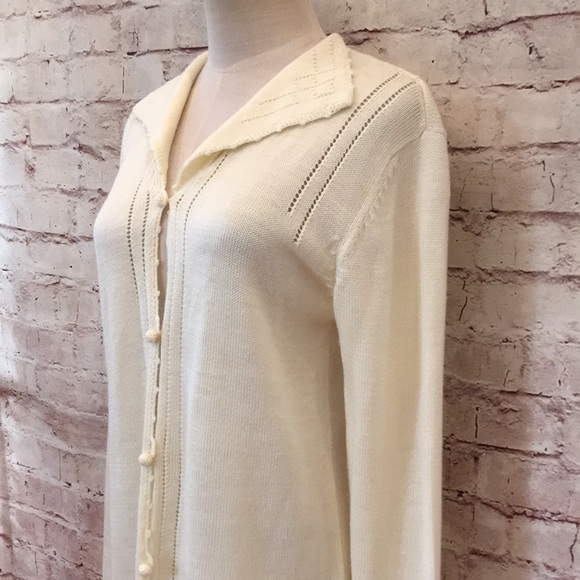 Vintage Catalina Cardigan Ivory Classic timeless M - Picture 2 of 5